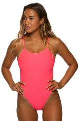 Jackson Swim Onesie - Hot Pink