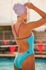 Perry One Piece Swimsuit - Sky Blue Contrast - Sky Blue & Solar Plum & Lime / 26